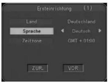 JGC TFT 800 - Die Menüsprache wählen - 1