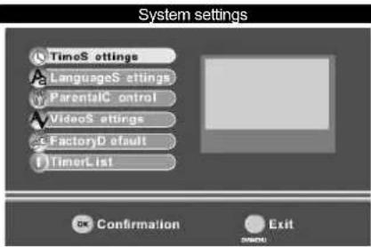 GERICOM L2308DV - Systemeinstellungen - 1
