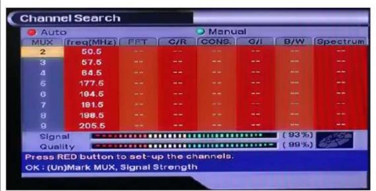 GERICOM GTV4280 - Channel Search wählen und - 1