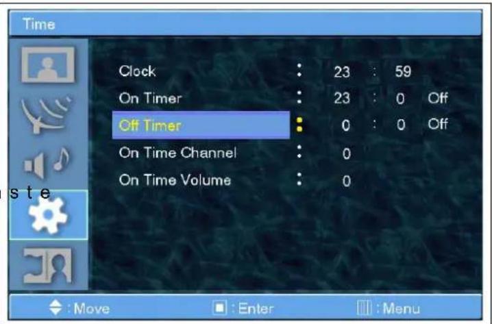 GERICOM GTV4280 - Time - Off Timer (Ausschaltzeit) - 1