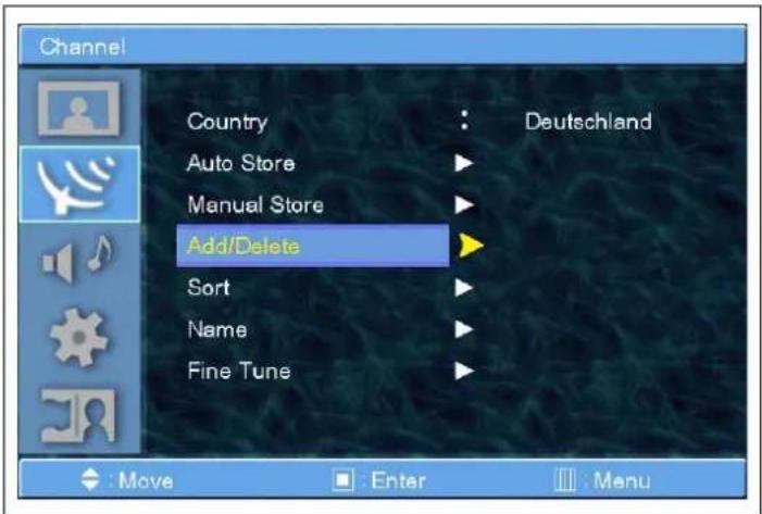 GERICOM GTV3201 - Add/Delete (Hinzufügen/Löschen) - 1