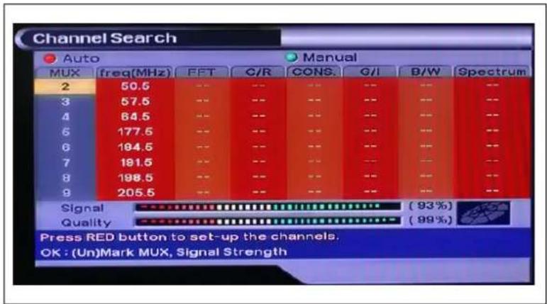 GERICOM GTV3201 - Channel Search wählen und - 1