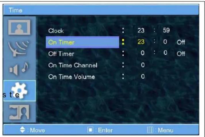 GERICOM GTV3004 - Time - On Timer (Einschaltzeit) - 1