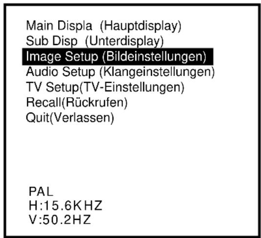 GERICOM GTV2000 - WAHL DER EINGANGSSIGNALE: - 1
