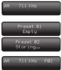 Audiolab 8200T - STORING A STATION IN A PRESET - 2