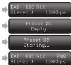 Audiolab 8200T - OVERWRITING A PRESET - 1