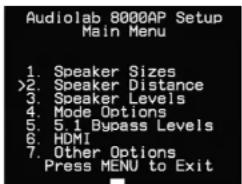 Audiolab 8000AP - Loudspeaker Distances - 1