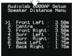 Audiolab 8000AP - Loudspeaker Distances - 2