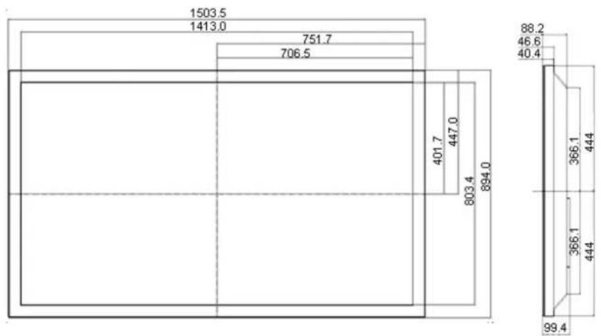 SAMSUNG SyncMaster P63FP-2 - Abmessungen und Gewichte - 1