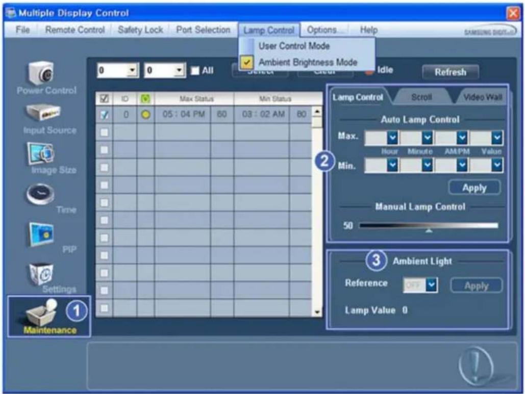 SAMSUNG SyncMaster P63FP-2 - Lamp Control - 1