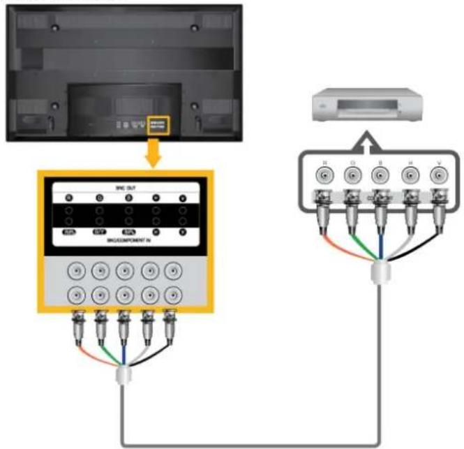 SAMSUNG SyncMaster P63FP-2 - Verbinden mit dem BNC/BNC-Kabel - 1