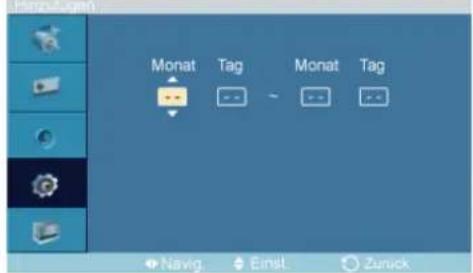 SAMSUNG SyncMaster P63FP-2 - Feiertagsverwaltung - 1