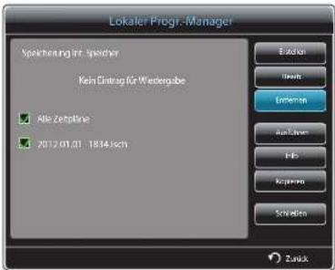 SAMSUNG SyncMaster ME95C - Löschen eines Lokale Progr. - 2
