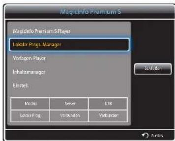 SAMSUNG SyncMaster ME95C - Beenden eines Lokale Progr. - 1