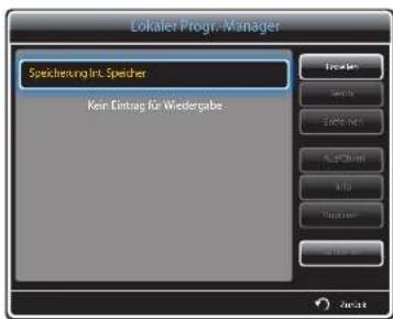 SAMSUNG SyncMaster ME95C - Registrieren eines Lokale Progr. - 2