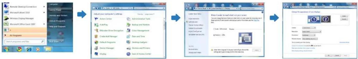 SAMSUNG SyncMaster ME95C - Ändern der Auflösung unter Windows 7 - 1