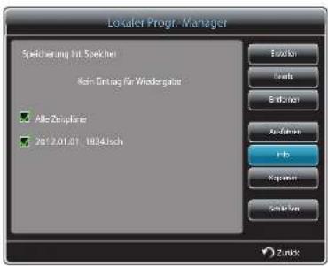 SAMSUNG SyncMaster ME95C - Anzeigen der Details eines Lokale Progr. - 2