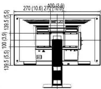 270 (10.6) 270 (10.6) 139.5 (5.5) 100 (3.9) 139.5 (5.5) 100 (3.8)