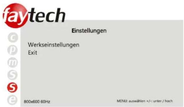 Faytech Touchscreen-Monitor FT08TMS - Einstellungen - 1