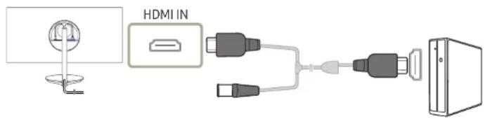 SAMSUNG C32H711 - Anschließen mit einem HDMI (+DC BUCHSE)-Kabel - 2