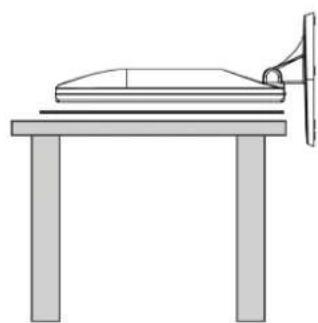 Wortmann AG Terra LED 1940 Greenline Plus - Abbildung zur Drehung des einstellbaren Monitorstandfußes. - 3