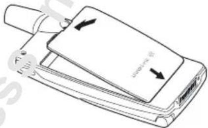 ERICSSON T39 - Attaching the Battery - 1