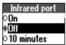 ERICSSON T39 - To set the IR port - 1