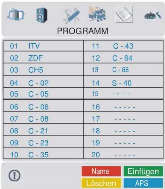 TechLine TL-32LC707 - Menü Programm - 1