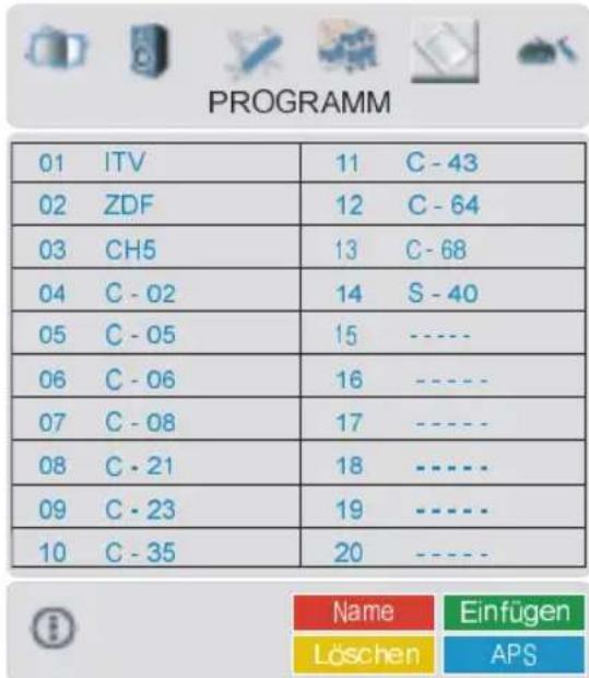 TechLine TL-32LC09 - Menü Programm - 1