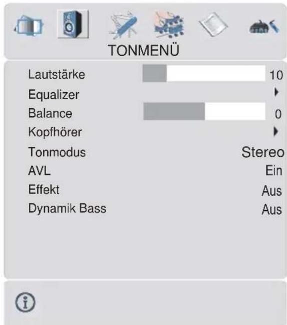 TechLine TL-32LC716 - Tonmenü - 1