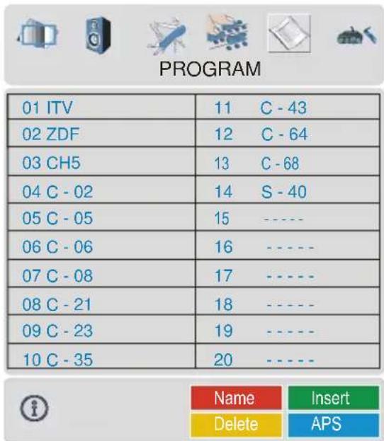 TechLine TL-32LC716 - Program menu - 1