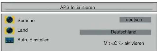 TechLine TL-32LC700 - Starten des Automatischen Programmiersystems (APS) - 1
