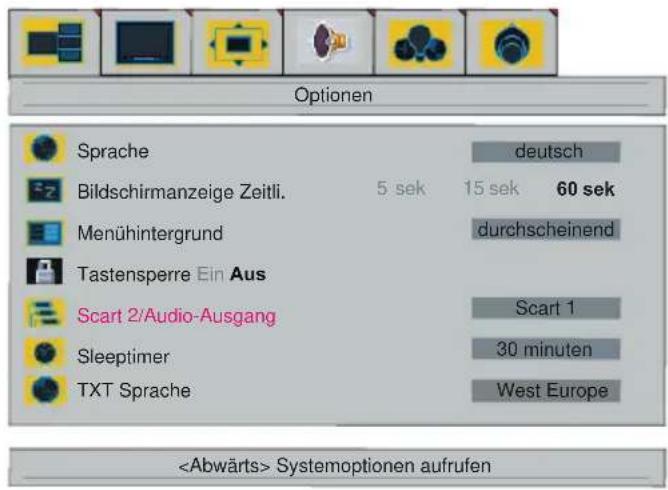 TechLine TL-32LC700 - Optionsmenü - 1