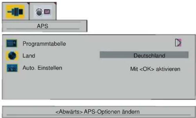 TechLine TL-32LC700 - APS-Untermenü - 1