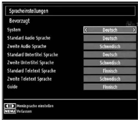 TechLine TL-26LE970B - Spracheinstellungen - 1