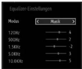 TechLine TL-26LE970B - Optionen des Toneinstellungen-Menüs - 1