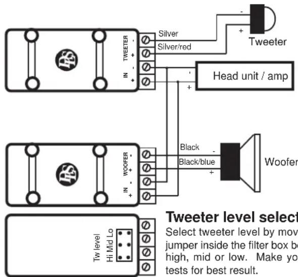DLS 224 - Filter installation and connection of coaxial speakers 962 and 428 - 5
