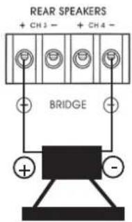 DLS RA40 - Two fullrange speakers connected in bridge mode to RA40 - 2