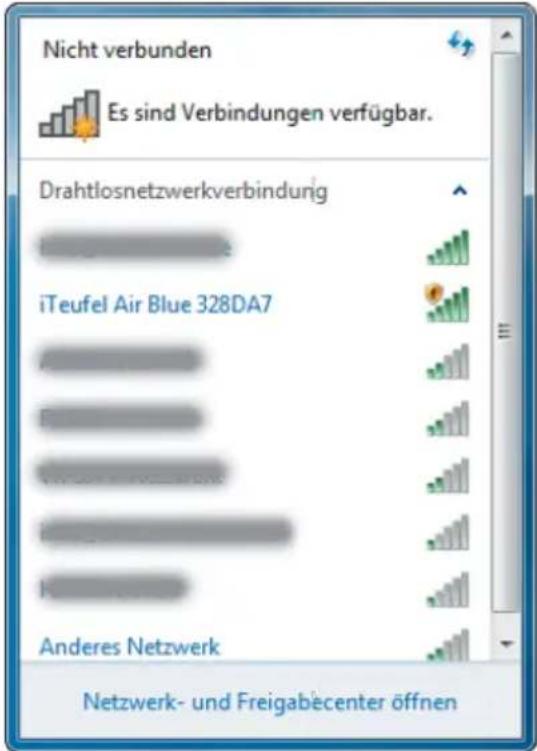 Teufel I Air Blue - c) Anmeldung mithilfe eines PCs (Windows 7) - 2