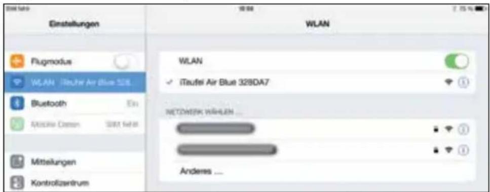Teufel I Air Blue - a) Anmeldung mithilfe eines iPad, iPhone oder iPod touch - 1