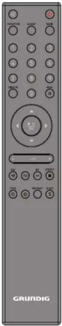 GRUNDIG CENTERIOR ACQUIF NASE 12 2 3 4 5 6 7 8 9 10 11 OK OFF STOP PRESS WHIP/WAY SLIPP S