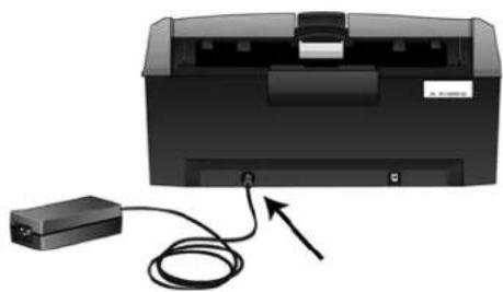 XEROX DocuMate 742 - Anschließen des Netzteils - 1