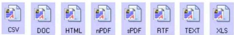 CSV DOC HTML nPDF sPDF RTF TEXT XLS