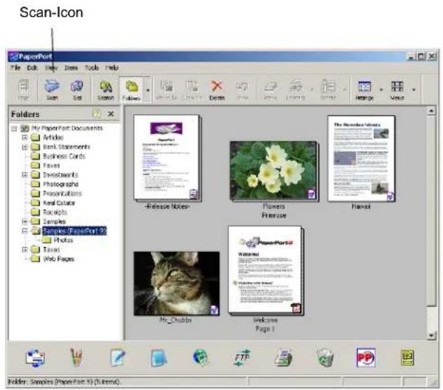 XEROX DocuMate 520 - Starten Sie PaperPort. - 1