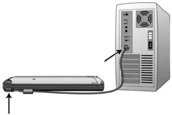 XEROX 7600 - So schließen Sie den Xerox-Scanner an: - 1