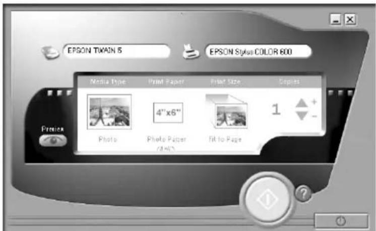 EPSON TIKAIN 5 EPSON Style COLOR 600 Media Type Print Paper Print Size Copies 4"x6" 1 Photo Photo Paper (3x6') Fit to Page