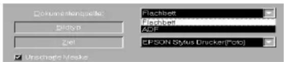Dokumentenquelle: Bildtyp Ziel Flachbett Flachbett ADF CPSON Stylus Drucker(Folo) Unschaft Meake