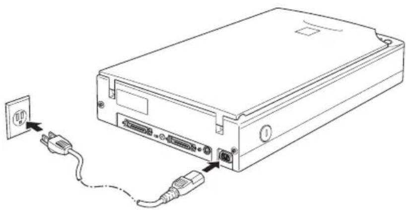 EPSON Perfection 1200 - Scanner an die Stromversorgung anschließen - 2
