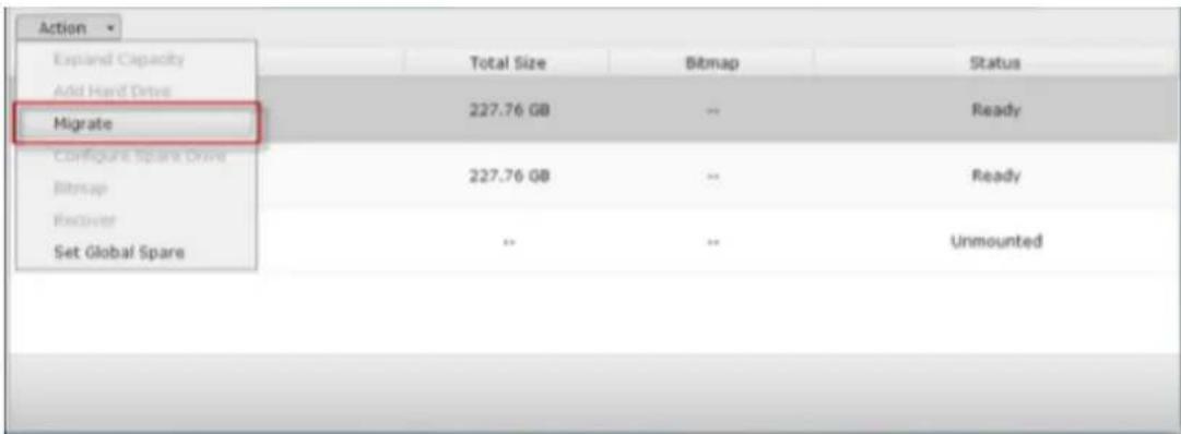 QNAP VS-2204 PRO+ - Migrieren (Online-RAID-Levelmigration) - 2