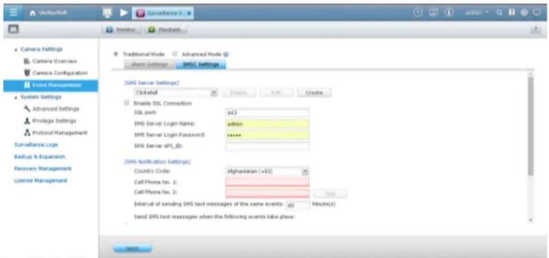 QNAP VS-2204 PRO+ - SMSC-Einstellungen - 1